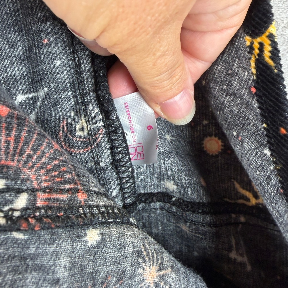 Celestial Corduroy Overalls Black Sun Moon Star Goth Womens Print Size 9 - Picture 5 of 8